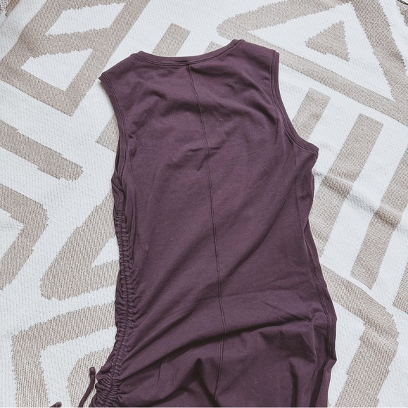 Lululemon rare cinch it scrunch side tank dress 2 plum purple - Picture 5 of 6